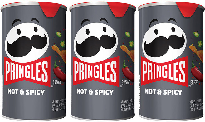 켈로그 프링글스 핫 앤 스파이시, 53g, 3개