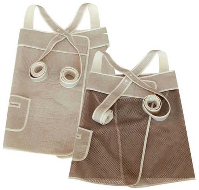 나와니스 베이비꼬 X자형 여름망사 포대기 체크 5부, 여름망사_그레이