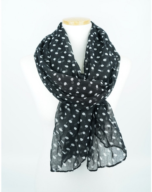 [아우름] 주름 나염스카프 꽃/도트 무늬 36종