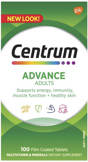Centrum 善存 成人綜合維他命膜衣錠, 1罐, 100顆