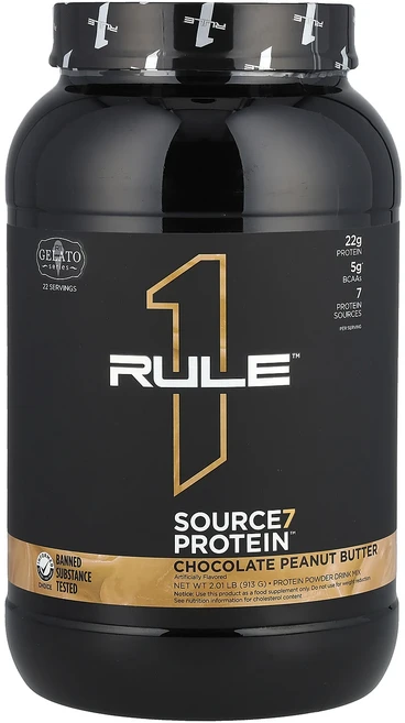 새해 건강을 선물하세요 Rule One Proteins Source7 단백질 파우더 드링크 믹스 초콜릿 땅콩버터 913g(2.01lb) 특별관리진행, RuleOneProteinsSource7단백질파우더드링, 1개 - 쿠팡