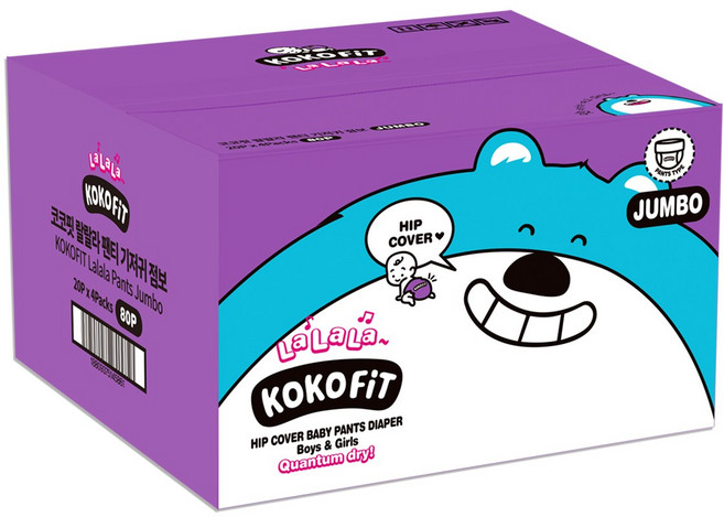 코코핏 랄랄라 팬티형 기저귀 공용, 점보형(2XL), 80매