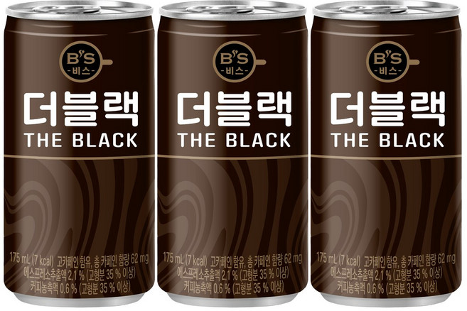 B's 비스 더블랙 캔커피, 60개, 175ml