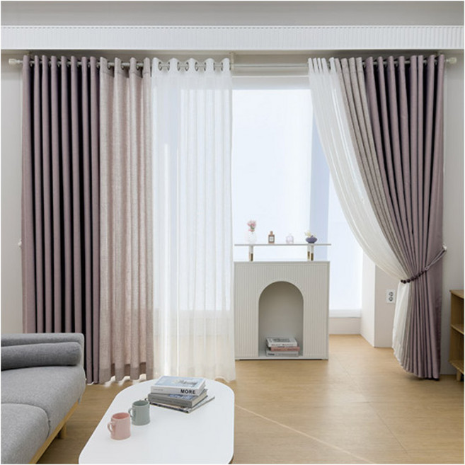 [지나송] 로얄시그니처 5중구조 방한 암막커튼+코디커튼+커튼봉(슈퍼특대형)