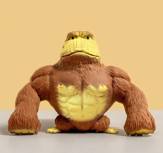 GEEKI 스퀴시 말랑이 모찌 주물럭 슬라임 장난감 피젯 토이 스트레스 볼 완화 해소 방지 오랑우탄 탄성 원숭이 재미있는 감압 게임 성인 및 용 14cm, [06] Purple