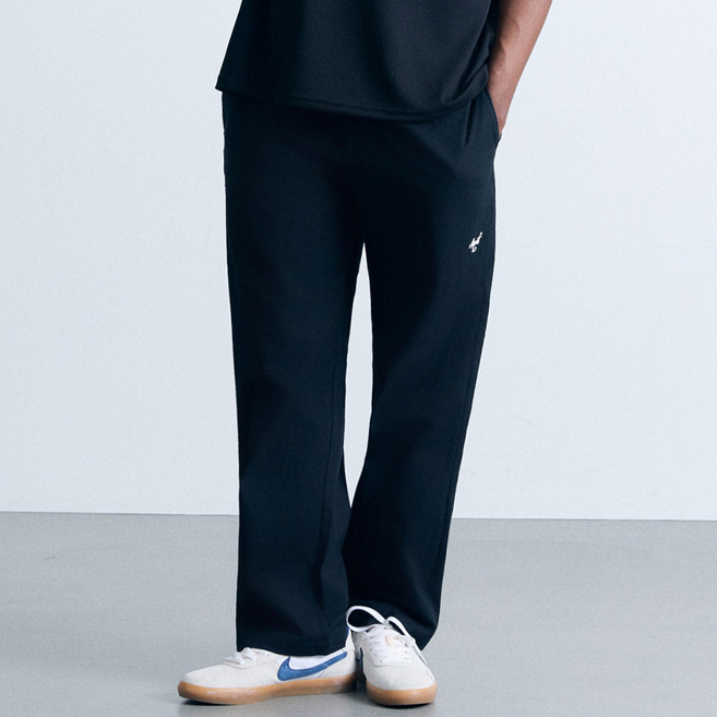 [에어릿] 밴딩 스트레이트 팬츠 AM9086 BK