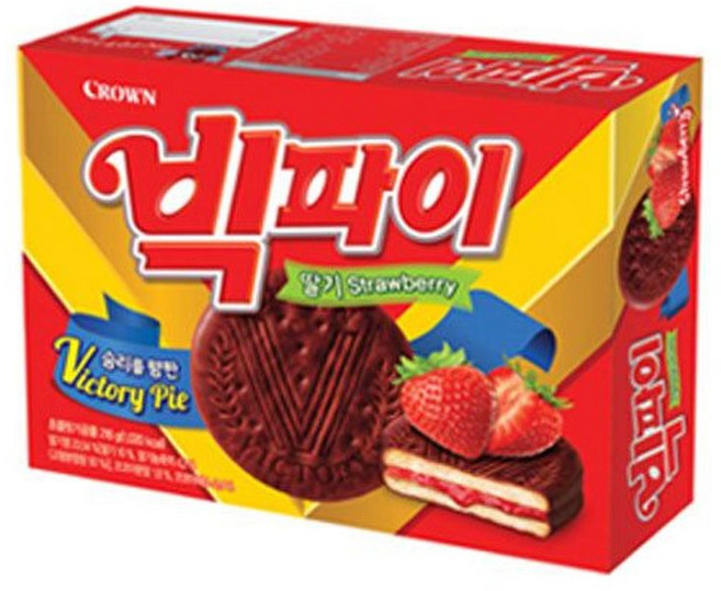 크라운 빅파이딸기 216g 1개 아이 사무실 간식 과자 eun508yu