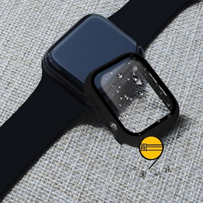 適用於 Apple Watch PC硬殼 保護殼, 全包硬殼-黑色,46mm（S11/S10）通用, 1個