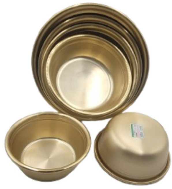 쉐프앤쿡 국산 양은 양푼이 비빔밥 대접 믹싱볼 추억의 레트로양푼이, 1개