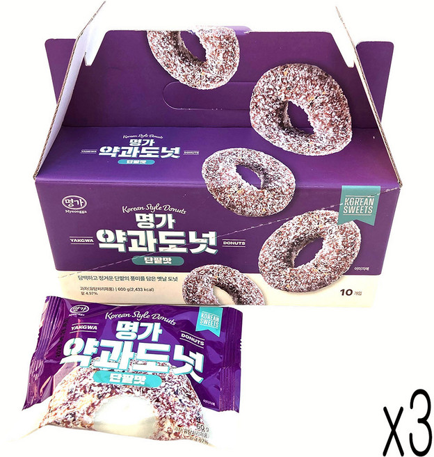 명가 약과도넛 단팥, 30세트, 60g