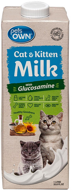 Pets OWN 澳洲寵物專屬牛奶 幼貓 幼犬 成犬 貓狗通用, 1個, 貓咪1000ml, 1000ml, 牛奶