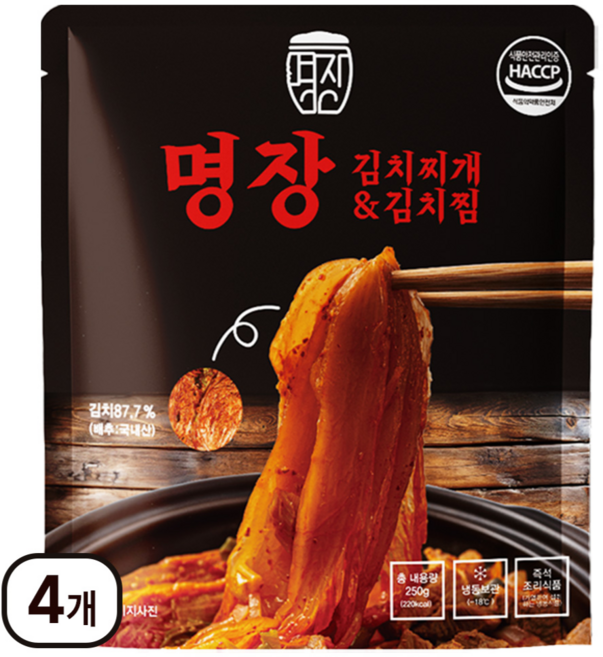 명장김치찌개&김치찜, 4개, 250g