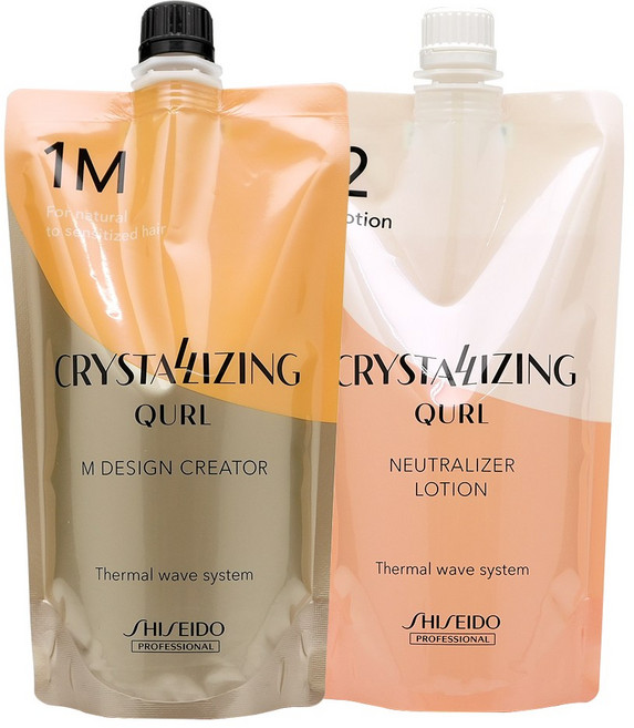 시세이도프로페셔널 크리스탈라이징 큘디자이닝 크림 1제 M(손상모)+2제 로션, 1개, 400ml