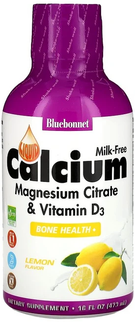 블루보넷 액상 칼슘 마그네슘 비타민D3 레몬 473ml, 1개 - 쿠팡