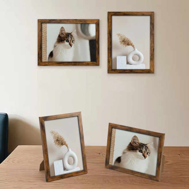 인테리어 액자 프레임 결혼식 인증서 자격증 사진액자 탁상용, 1개, 월넛