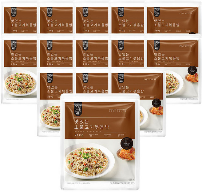 허닭식단 [본사당일출고] 맛있는 소불고기볶음밥 250g, 14개