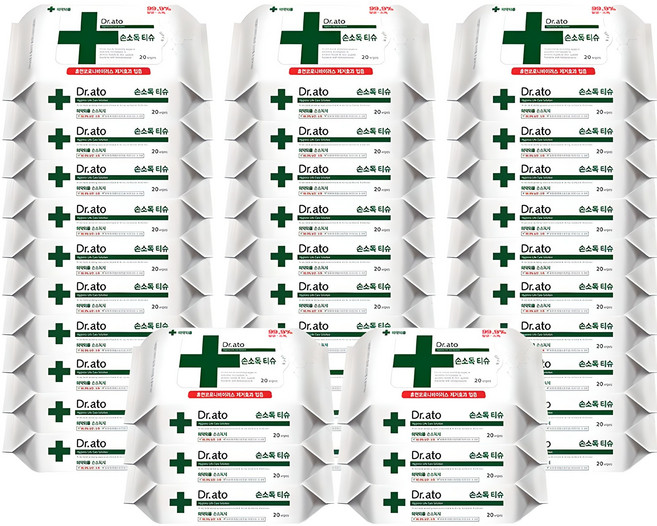 닥터아토 손소독 티슈 휴대형, 20매, 36개