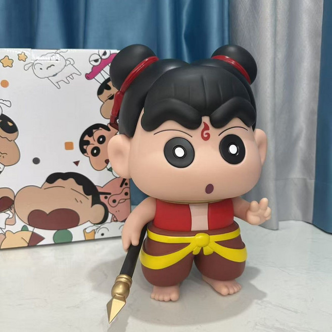 FATTYS 36CM 크레용 신짱 대형 나타 코스프레 피규어 트렌디 데스크 장식 선물, 나타 짱구 피규어 36CM