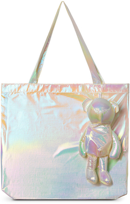 다온마루 곰돌이 에코백 휴대용 장바구니 키링 보조가방 열쇠고리 참