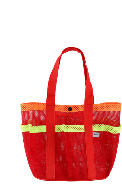 다용도 망사 목욕 복주머니 가방 26color, 레드-콤비
