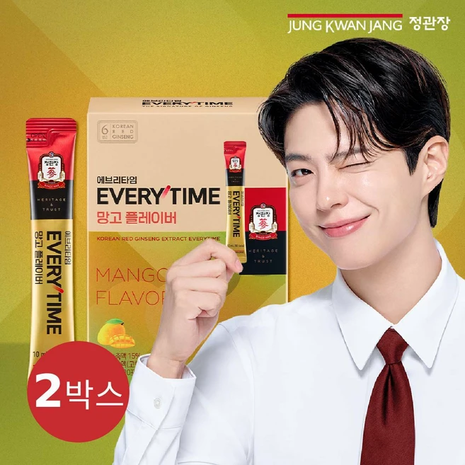 [정관장 본사직영] 에브리타임 망고 플레이버 (10mlX20포)x2박스, 2박스, 10ml - 쿠팡
