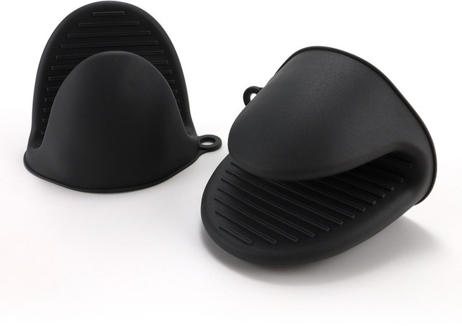 2개 베이킹장갑 미끄럼방지 단열장갑 오븐 레인지 에어프라이어 클립 SH1393, 1세트, 다크그레이