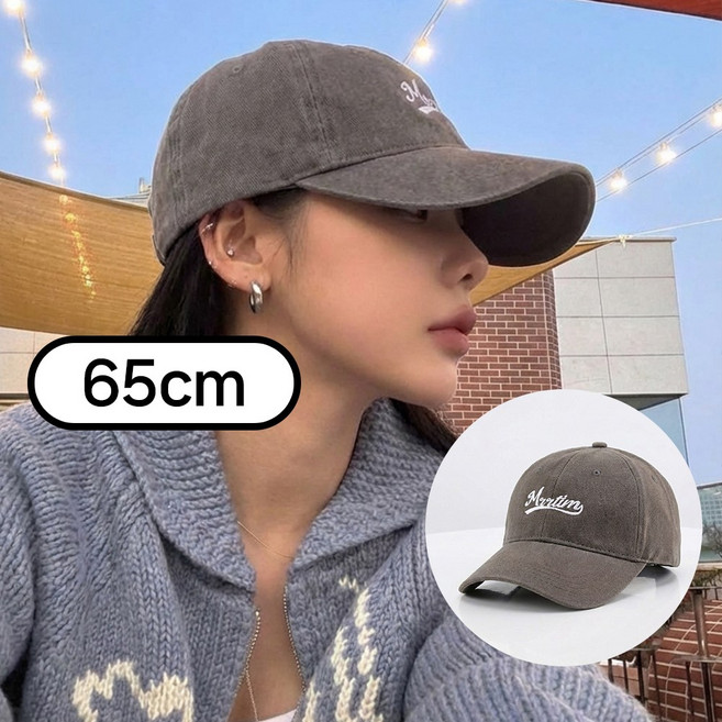 스토리팩토리 남녀공용 깊은 볼캡 대두모자 얼굴작아보이는 자수 캡모자