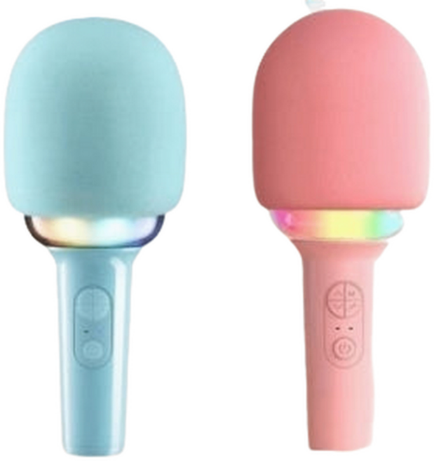 블루투스마이크 노래방마이크 무드등 무선마이크 파티용품 블루투스스피커, 핑크