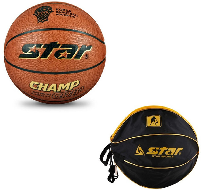 스타 그립감 좋은 폴리우레탄 농구공7호+농구공가방 포함 실내외겸용, 단품, 1개