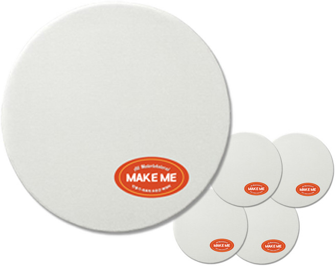 [메잌미] 프레임이없는 원형 캔버스 판넬 보드, 5개, 30cm