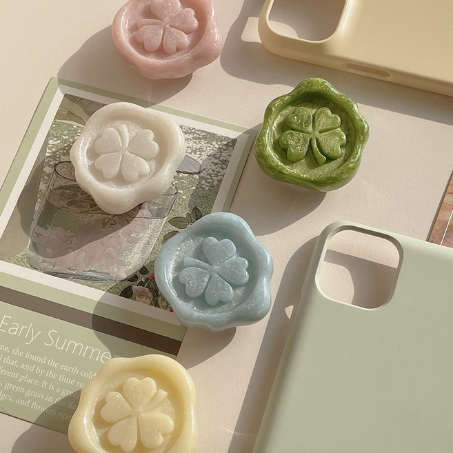 네잎클로버 스탬프 스마트톡, 1개, 블루 (맥세이프)