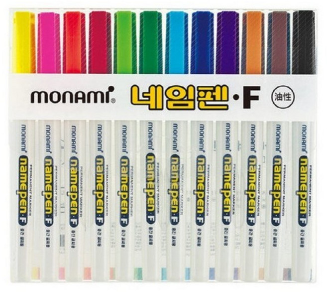 모나미 중간글씨용 네임펜 세트, 혼합색상, 1세트
