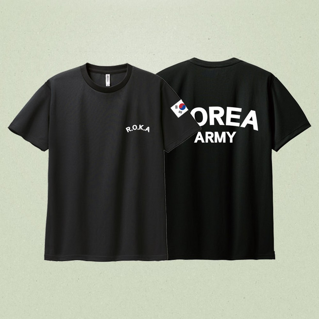 ROKA 로카티 코리아아미 정품 반팔 기능성 티셔츠 빅사이즈 5종 컬러 [육군 1+1]