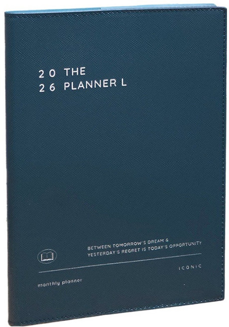 아이코닉 2026 더 플래너 L 먼슬리 다이어리 스케줄러, 04 STEEL BLUE, 1개