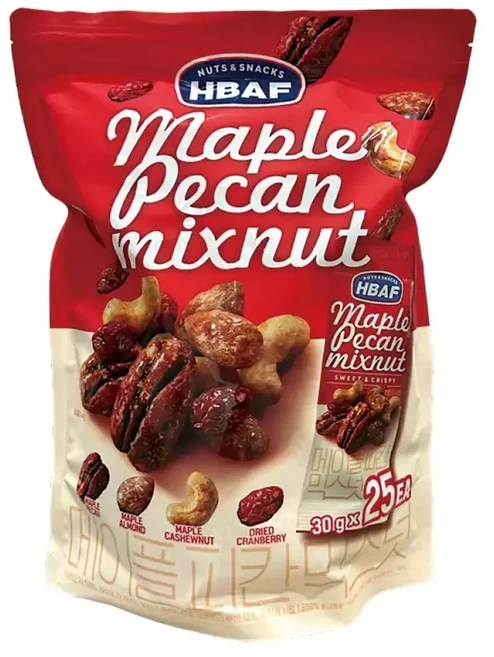 HBAF 메이플 피칸 믹스넛 30g x 25개, 1개