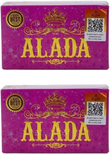 알라다 미백 천연 화이트닝비누 ALADA WHITENENG SOAP 세안 전신 목욕 바디 세수 비누 NN-1000014032485, 2개입, 158g - 쿠팡