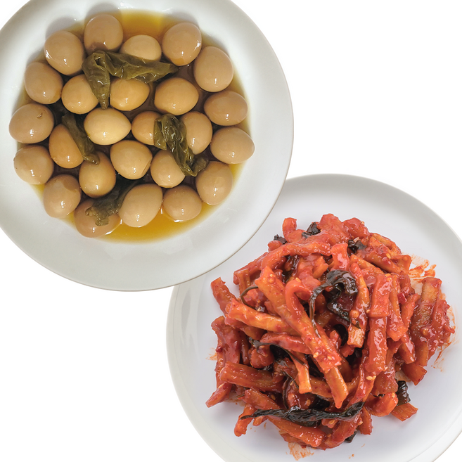 선미식가 국내산 100% 꽈리메추리알장조림 1kg + 무말랭이무침 1kg