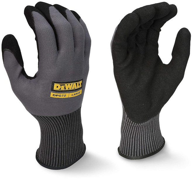 DEWALT 유니 성인 DPG72 유연하고 내구성 있는 그립 작업 장갑 사이즈 S, 블랙, 1개