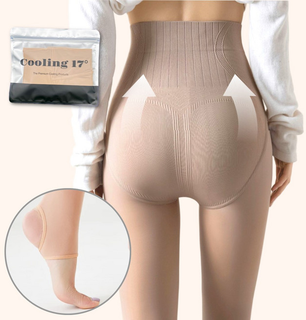 쿨링17 하이웨스트 80g고리형 여름 초가을용 압박 몸매보정 스포츠 골프스타킹