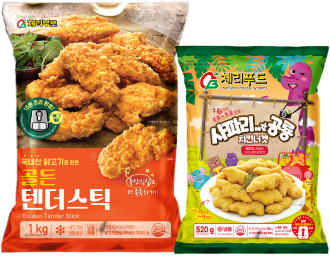 체리부로 텐더스틱 1kg+사파리 치킨너겟 520g set, 1kg, 1개