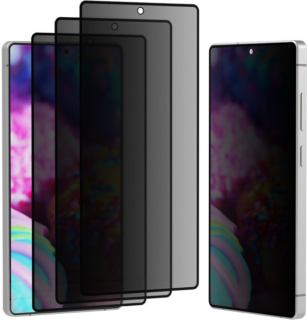 로랜텍 PET 저반사 풀커버 지문방지 매트 사생활 액정보호필름 3개입, 1세트