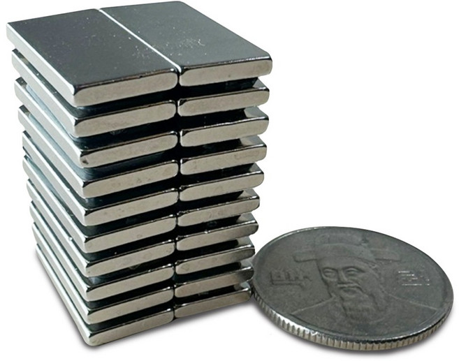 20*10*2 네오디움 사각자석 NS 지름 20mm x 10mm x 2mm [니즈], 20개