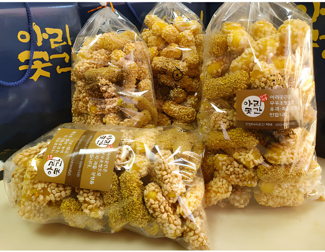 단양 구경시장 아리곳간 전통찹쌀유과 / 현미 백미 메밀 혼합 / 단호박찹쌀유과 / 무우조청 / 무설탕 / 대포장, 420g, 1개, 420