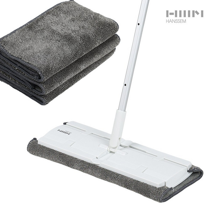 한샘 와이드 청소 밀대걸레 클립형 극세사걸레 3장 포함, 1개