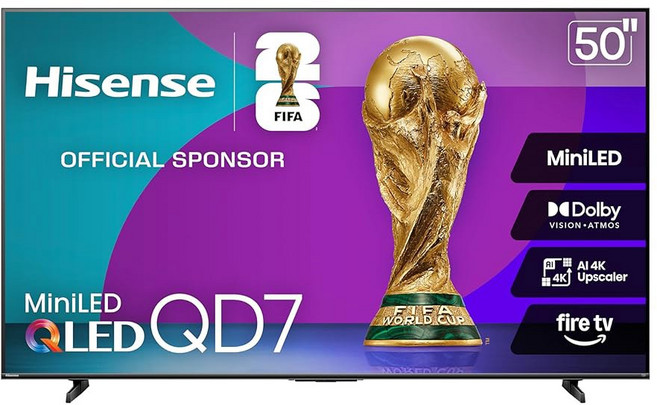 하이센스 55인치 클래스 QD7 시리즈 미니 LED 4K UHD 스마트 파이어 TV 55QD7QF 모델 QLED HDR10 돌비 비전 애트모스 게임 모드 플러스 ALLM 알 내장
