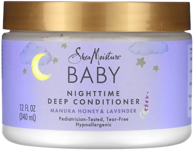 SheaMoisture 유아용 나이트타임 딥 컨디셔너 마누카 꿀 & 라벤더 340ml(12fl oz), SheaMoisture유아용나이트타임딥컨디셔너마누카꿀라, 1개, 340ml - 쿠팡