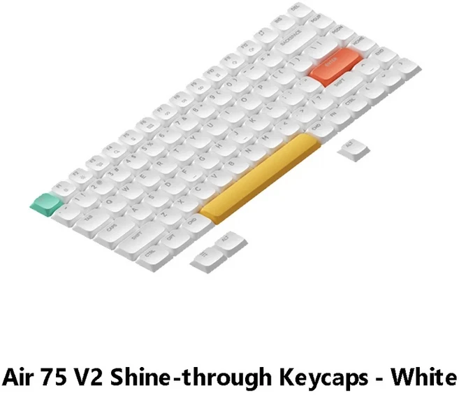 호환 키보드스위치 NuPhy 샤인 스루 PC 키캡 Air75 V2 nSA, 02 Shine-through White