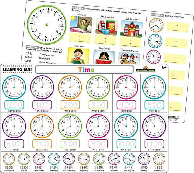 [4] Teacher Created Resources 세계 지도 학습 매트, 시간