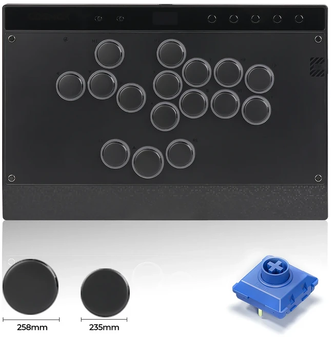 Haute42 마그네틱 C16S 레버리스 히트박스 컨트롤러 PC PS4 PS5 스위치용 모든 버튼 아케이드 스틱리스 스, 01 C16