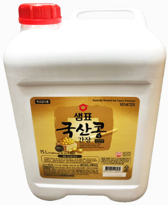 샘표 주식회사 국산콩간장 15리터 대용량 급식용 말통간장, 15L, 1개
